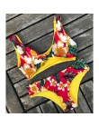 2020 bikini kobiety stroje kąpielowe zestaw bikini push-up strój kąpielowy Top solidny dół druku brazylijski Biquini strój kąpie