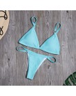 Seksowne Bikini w jednolitym kolorze zestaw stroje kąpielowe kobiety mikro Bikini pierścień Patchwork strój kąpielowy brazylijsk