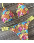 2020 bikini kobiety stroje kąpielowe zestaw bikini push-up strój kąpielowy Top solidny dół druku brazylijski Biquini strój kąpie