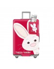 TRIPNUO Rabbit elastyczna najgrubsza osłona ochronna walizki bagażowej for19-32 Cal pokrowiec przeciwkurzowy Cartoon koc podróżn