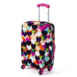 Pokrowiec na walizkę Fashion wysoki elastyczny pasek Love Heart Shaped walizka osłona przeciwpyłowa For18-32Inch walizka niezbęd