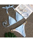 2019 Rhinestone Swimsuit kobiety Bikini kryształowy diament zestaw metalowy łańcuch stroje kąpielowe kobiet luksusowe arystokrat
