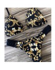 2020 bikini kobiety stroje kąpielowe zestaw bikini push-up strój kąpielowy Top solidny dół druku brazylijski Biquini strój kąpie