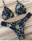 2020 bikini kobiety stroje kąpielowe zestaw bikini push-up strój kąpielowy Top solidny dół druku brazylijski Biquini strój kąpie