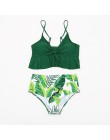 2020 Sexy wysokiej talii strój kąpielowy Bikini kobiety strój kąpielowy z falbanką Vintage Bikini w stylu Retro Plus Size kostiu