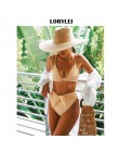 2020 letnie seksowne Bikini zestaw w stylu Vintage, w paski Push Up wysokiej talii strój kąpielowy strój kąpielowy kobiety strój