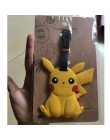 Akcesoria podróżne Pikachu bagaż Tag kreskówka zwierzęta żel krzemionkowy walizka ID adres Holder zawieszki do bagażu przenośna 