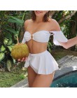 Bikini z wysoką talią 2020 Mujer strój kąpielowy z odsłoniętymi ramionami kobiet Push up kostium kąpielowy Sexy czarny strój kąp