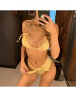 2020 letnie seksowne Bikini zestaw w stylu Vintage, w paski Push Up wysokiej talii strój kąpielowy strój kąpielowy kobiety strój