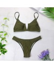 Sexy Bandeau Bikini 2020 nowy V Neck Bikini stroje kąpielowe Push Up stroje kąpielowe kobiet brazylijski Bikini Set kostiumy kąp