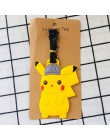 Akcesoria podróżne Pikachu bagaż Tag kreskówka zwierzęta żel krzemionkowy walizka ID adres Holder zawieszki do bagażu przenośna 