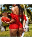 Bikini z wysoką talią 2020 Mujer strój kąpielowy z odsłoniętymi ramionami kobiet Push up kostium kąpielowy Sexy czarny strój kąp