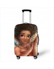 Afro Lady Girl bagaż z nadrukiem okładka brązowe kobiety/afryka piękna księżniczka pokrowce na walizki elastyczna torba podróżna