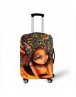 Afro Lady Girl bagaż z nadrukiem okładka brązowe kobiety/afryka piękna księżniczka pokrowce na walizki elastyczna torba podróżna