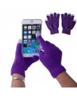 Unisex zimowe ciepłe pojemnościowe rękawiczki robione na drutach ogrzewacz dłoni na ekran dotykowy Smart Phone na rękawiczki dam
