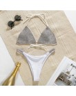 Trójkąt stroje kąpielowe damskie wysokie cięcie brazylijskie bikini 2020 mujer ekstremalne sexy kostium kąpielowy damski micro b