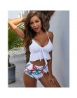 2020 Sexy wysokiej talii strój kąpielowy Bikini kobiety strój kąpielowy z falbanką Vintage Bikini w stylu Retro Plus Size kostiu