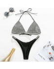 Trójkąt stroje kąpielowe damskie wysokie cięcie brazylijskie bikini 2020 mujer ekstremalne sexy kostium kąpielowy damski micro b
