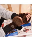 Rękawiczki zimowe damskie rękawiczki bez palców bez palców pompon Faux futerkowe rękawice na nadgarstki dzianiny Patchwork Guant