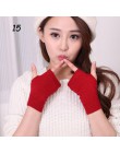 Sparsil damskie zimowe dzianiny bez palców wełniane rękawiczki ciepłe stałe Stretch pół rękawiczki Lady Knitting krótkie kaszmir