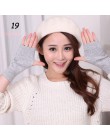 Sparsil damskie zimowe dzianiny bez palców wełniane rękawiczki ciepłe stałe Stretch pół rękawiczki Lady Knitting krótkie kaszmir