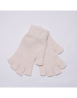 Sparsil kobiety mężczyźni pół palca kaszmirowe rękawiczki krótkie wełniane dzianiny Wrist Mitten zimowe ciepłe Unisex wełna Stre