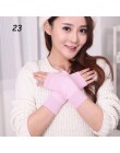 Sparsil damskie zimowe dzianiny bez palców wełniane rękawiczki ciepłe stałe Stretch pół rękawiczki Lady Knitting krótkie kaszmir