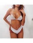 Trójkąt stroje kąpielowe damskie wysokie cięcie brazylijskie bikini 2020 mujer ekstremalne sexy kostium kąpielowy damski micro b