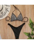 Trójkąt stroje kąpielowe damskie wysokie cięcie brazylijskie bikini 2020 mujer ekstremalne sexy kostium kąpielowy damski micro b