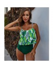 2020 Sexy wysokiej talii strój kąpielowy Bikini kobiety strój kąpielowy z falbanką Vintage Bikini w stylu Retro Plus Size kostiu