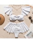 Bikini z wysoką talią 2020 Mujer strój kąpielowy z odsłoniętymi ramionami kobiet Push up kostium kąpielowy Sexy czarny strój kąp
