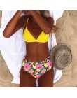 2019 Sexy wysokiej talii nadruk w kropki strój kąpielowy bikini kobiety zestaw bikini push up z ramiączkami kostium kąpielowy da