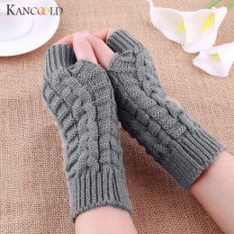 KANCOOLD rękawiczki moda dzianiny rękawiczki bez palców zimowe Unisex miękkie ciepłe rękawiczki wysokiej jakości dorywczo rękawi