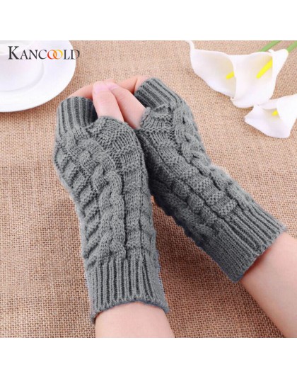 KANCOOLD rękawiczki moda dzianiny rękawiczki bez palców zimowe Unisex miękkie ciepłe rękawiczki wysokiej jakości dorywczo rękawi