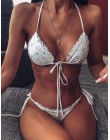 Hirigin Sexy Ruffles Bikini Set kobiety bandaż Push Up wypełnione stringi Biquini strój kąpielowy dla kobiet wiązane na szyi pla
