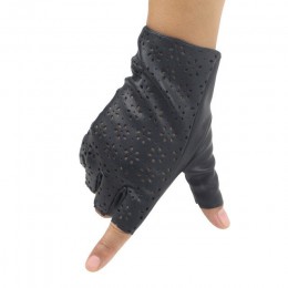 2019 New Arrival kobiety rękawiczki bez palców rękawice oddychające miękkie skórzane rękawiczki dla Dance Party pokaż kobiety cz