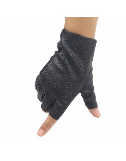 2019 New Arrival kobiety rękawiczki bez palców rękawice oddychające miękkie skórzane rękawiczki dla Dance Party pokaż kobiety cz
