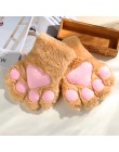 1 para kobiety dziewczyny słodki kociak kotek Paw pazur ciepłe rękawiczki miękkie Anime Cosplay pluszowe na Halloween akcesoria 