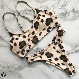 13 kolory 2020 Sexy Leopard Bikini kobiety stroje kąpielowe damski strój kąpielowy dwuczęściowy zestaw Bikini brazylijski kąpiel