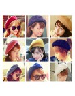 Francuski styl jednokolorowa na co dzień Vintage damska czapka Beret zwykły czapka dziewczęca wełna ciepłe zimowe berety czapki 