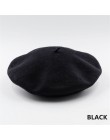 Francuski styl jednokolorowa na co dzień Vintage damska czapka Beret zwykły czapka dziewczęca wełna ciepłe zimowe berety czapki 