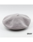 Francuski styl jednokolorowa na co dzień Vintage damska czapka Beret zwykły czapka dziewczęca wełna ciepłe zimowe berety czapki 