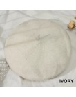 Francuski styl jednokolorowa na co dzień Vintage damska czapka Beret zwykły czapka dziewczęca wełna ciepłe zimowe berety czapki 