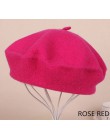 Francuski styl jednokolorowa na co dzień Vintage damska czapka Beret zwykły czapka dziewczęca wełna ciepłe zimowe berety czapki 