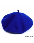 Francuski styl jednokolorowa na co dzień Vintage damska czapka Beret zwykły czapka dziewczęca wełna ciepłe zimowe berety czapki 