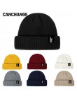 2020 moda czapka zimowa Unisex mężczyźni Cuffed Cib czapka z dzianiny krótki Melon Ski czapki jesień zima Solid Color Casual cza