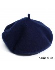 Francuski styl jednokolorowa na co dzień Vintage damska czapka Beret zwykły czapka dziewczęca wełna ciepłe zimowe berety czapki 