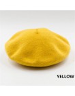 Francuski styl jednokolorowa na co dzień Vintage damska czapka Beret zwykły czapka dziewczęca wełna ciepłe zimowe berety czapki 