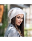 2019 nowe proste futra królika czapka typu Beanie dla kobiet zimowe Skullies Warm Gravity Falls Cap Gorros czapka damska