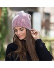 2019 nowe proste futra królika czapka typu Beanie dla kobiet zimowe Skullies Warm Gravity Falls Cap Gorros czapka damska